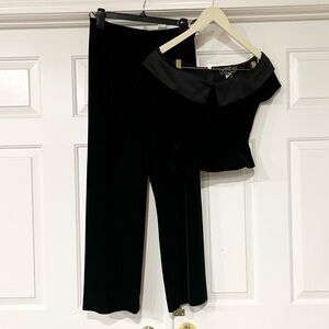 Alex Evenings | 2pcs Set Black Trousers and Top Elegant Set